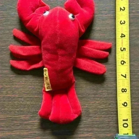New Orleans small plush red lobster beanbag stuffed animal souvenir. 10” Long - Picture 5 of 5